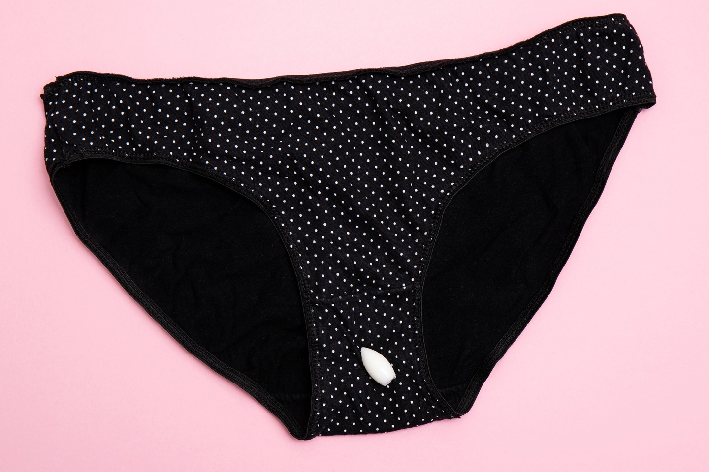 Woman's underwear on pink background