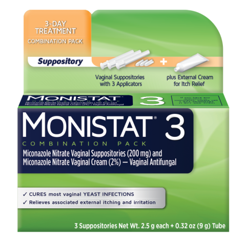 MONISTAT® 3-Day Treatment Combination Pack Suppositories