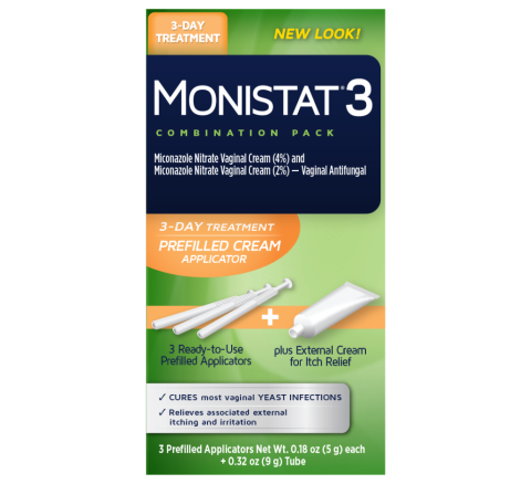 MONISTAT® 3-Day Treatment Combination Pack Prefilled Cream